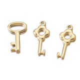 5pcs Stainless Steel Key Charms Couple Love Pendants Diy Jewelry Makings
