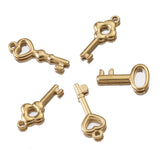 5pcs Stainless Steel Key Charms Couple Love Pendants Diy Jewelry Makings