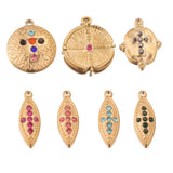 5pcs Stainless Steel Zircon Cross Charms Couple Love Pendants Jewelry