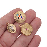 5pcs Stainless Steel Zircon Cross Charms Couple Love Pendants Jewelry
