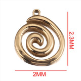 5pcs Stainless Steel Greek Spiral Charms Connectors for Jewelry