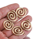 5pcs Stainless Steel Greek Spiral Charms Connectors for Jewelry