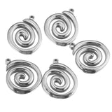 5pcs Stainless Steel Greek Spiral Charms Connectors for Jewelry