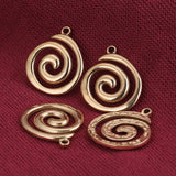 5pcs Stainless Steel Greek Spiral Charms Connectors for Jewelry