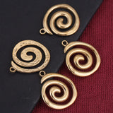 5pcs Stainless Steel Greek Spiral Charms Connectors for Jewelry