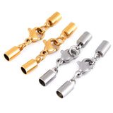 5pcs Stainless Steel Lobster Clasp End Caps for Bracelet DIY