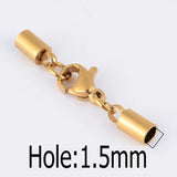 5pcs Stainless Steel Lobster Clasp End Caps for Bracelet DIY