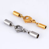5pcs Stainless Steel Lobster Clasp End Caps for Bracelet DIY