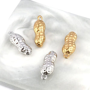 5pcs Stainless Steel Peanut Charms Geometric DIY Jewelry Pendants