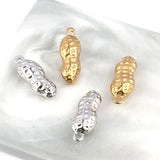 5pcs Stainless Steel Peanut Charms Geometric DIY Jewelry Pendants