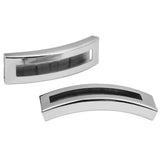 5pcs Stainless Steel Long Tube Beads for Leather Cord DIY Jewelry Making