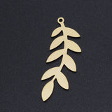 5pcs Stainless Steel Willow Leaf Pendant Bracelet Charms