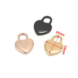 5pcs Stainless Steel Heart Pendant Necklace Charms DIY Jewelry