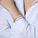 3-Color Open Bracelet Female Knot Buckle Gift