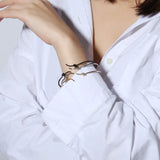 3-Color Open Bracelet Female Knot Buckle Gift