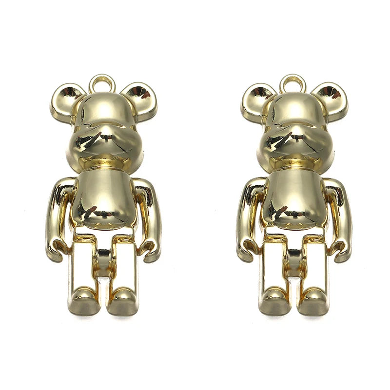 3D Bear Charms Candy Color Pendant DIY Jewelry Making