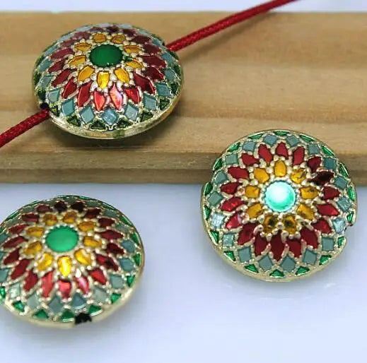 5pcs Tibetan Silver Sunflower Beads for Bracelet DIY Jewelry Alloy