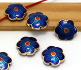 5pcs Tibetan silver flower spacer Pendant Beads for DIY Jewelry Making
