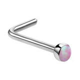 5pcs Titanium Opal Nose Studs Retainer Nostril Ring Body Jewelry