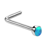 5pcs Titanium Opal Nose Studs Retainer Nostril Ring Body Jewelry