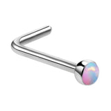 5pcs Titanium Opal Nose Studs Retainer Nostril Ring Body Jewelry