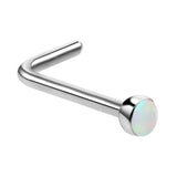 5pcs Titanium Opal Nose Studs Retainer Nostril Ring Body Jewelry