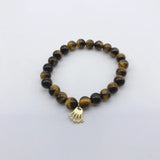 5pcs/lot Tiger Eye Bead Bracelets with Hamsa Charm