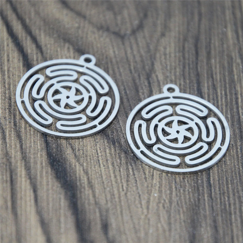 5pcs Wheel of Hecate Charm Pendant 28x25mm