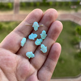 5pcs White 8*10mm Hand Opal Hamsa Beads Pendant with Top to Bottom Hole