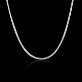 5pcs 925 Sterling Silver Lobster Clasp 1mm Snake Chain Necklace 18-22 Inch