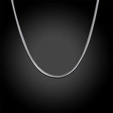 5pcs 925 Sterling Silver Lobster Clasp 1mm Snake Chain Necklace 18-22 Inch