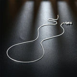 5pcs 925 Sterling Silver Lobster Clasp 1mm Snake Chain Necklace 18-22 Inch