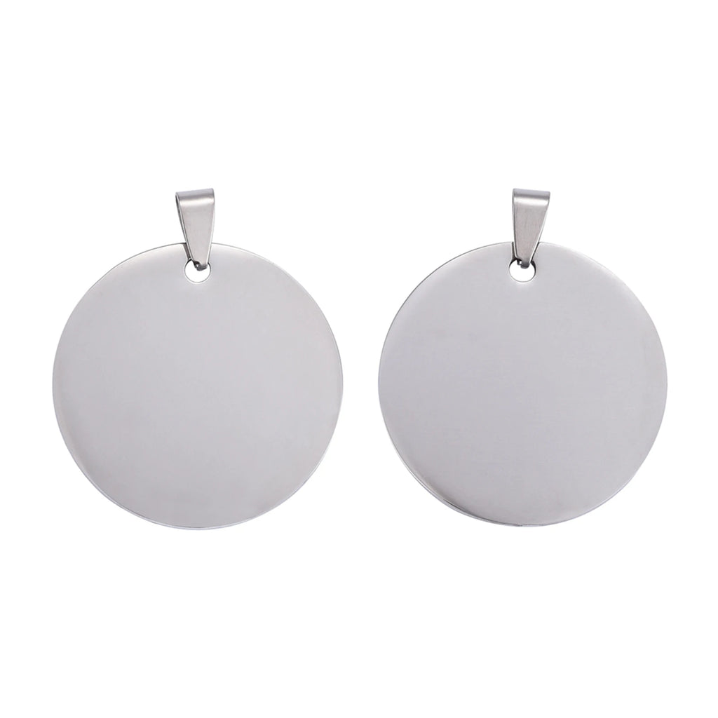 5pcs Stainless Steel Stamping Blank Tag Pendant For Jewelry Making