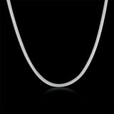 5pcs Silver Plated 925 Silver Snake Chain 2mm Necklace