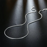 5pcs Silver Plated 925 Silver Snake Chain 2mm Necklace