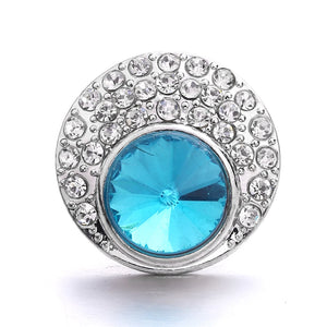 5pcs Vintage Metal Crystal Flower Snap Buttons for Snap Bracelet