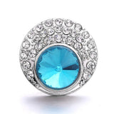 5pcs Vintage Metal Crystal Flower Snap Buttons for Snap Bracelet