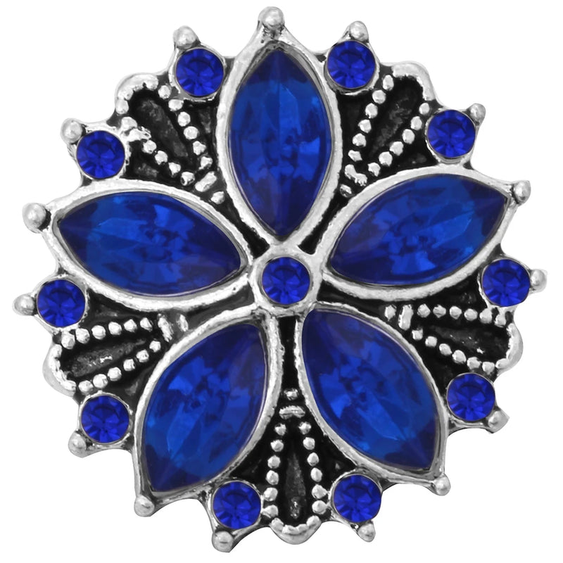 5pcs Rhinestone 18mm Snap Buttons for Snap Bracelet Bangle