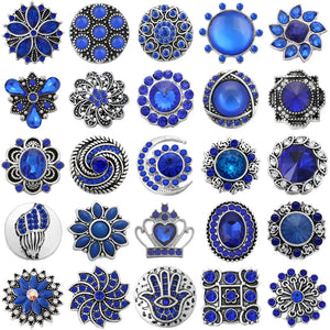 5pcs Rhinestone 18mm Snap Buttons for Snap Bracelet Bangle