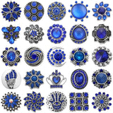 5pcs Rhinestone 18mm Snap Buttons for Snap Bracelet Bangle
