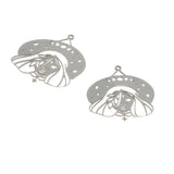 5pcs Witch Girl Moon Celestial Charm Stainless Steel Pendant DIY Jewelry