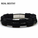 5pcs 13x6.2x180mm Braided Leather Rope Brown Cord DIY Bracelet Jewelry