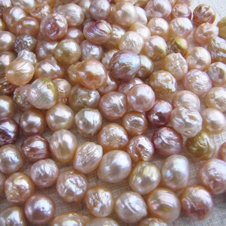 5pcs Loose Beads Multicolor 10-12mm Freshwater Pearl Keshi for Jewelry Making