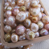 5pcs Loose Beads Multicolor 10-12mm Freshwater Pearl Keshi for Jewelry Making