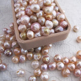 5pcs Loose Beads Multicolor 10-12mm Freshwater Pearl Keshi for Jewelry Making