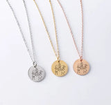 5pcs/lot Personalized Stainless Steel Rose Necklaces 45cm Chain Jewelry Gift