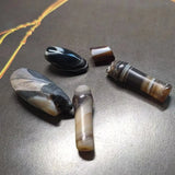 5pcs Natural Old Winding Striped Eyes Agate Beads Unique Accessories Jewelry