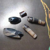 5pcs Natural Old Winding Striped Eyes Agate Beads Unique Accessories Jewelry