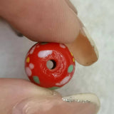 5pcs Natural Painted Old Glass Beads DIY Jewelry Accessories