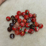 5pcs Natural Painted Old Glass Beads DIY Jewelry Accessories